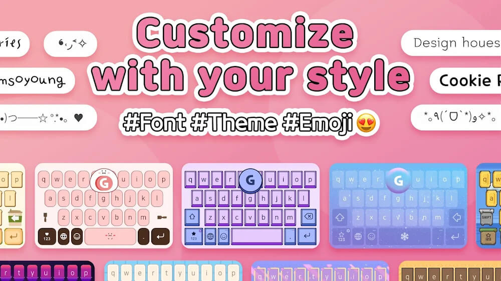 Design Keyboard -Themes Fonts