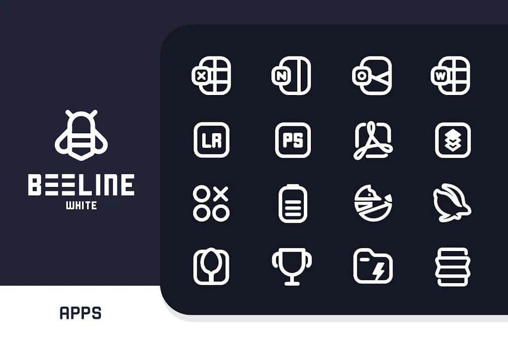 BeeLine White Iconpack