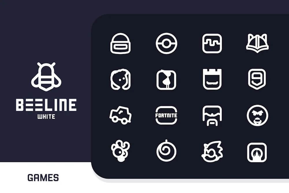 BeeLine White Iconpack