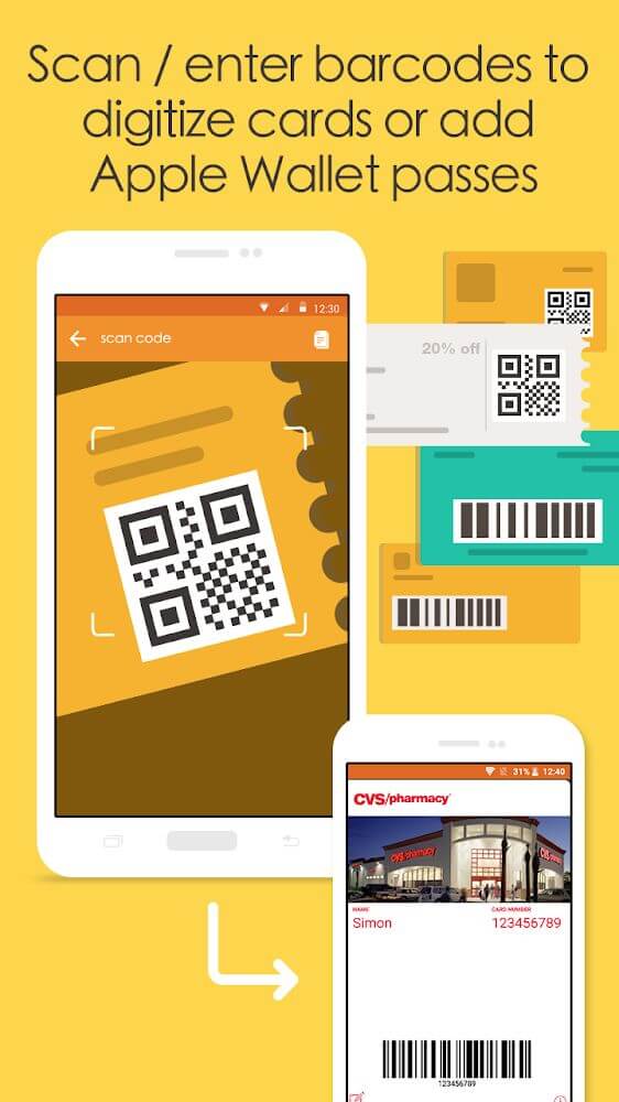 Pass2U Wallet – store cards, coupons, & barcodes