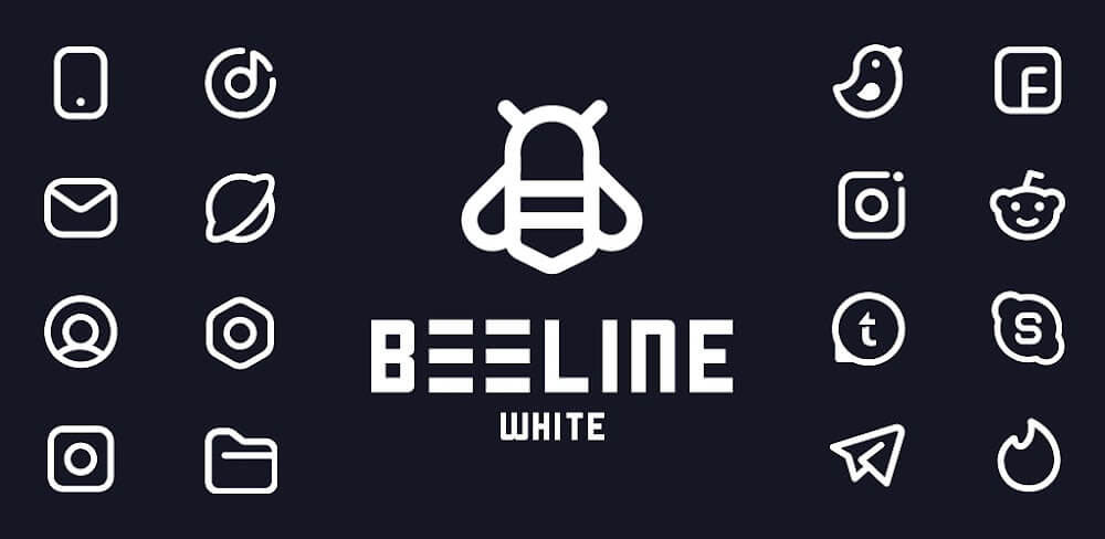 BeeLine White Iconpack v4.11 APK (Patched) Download