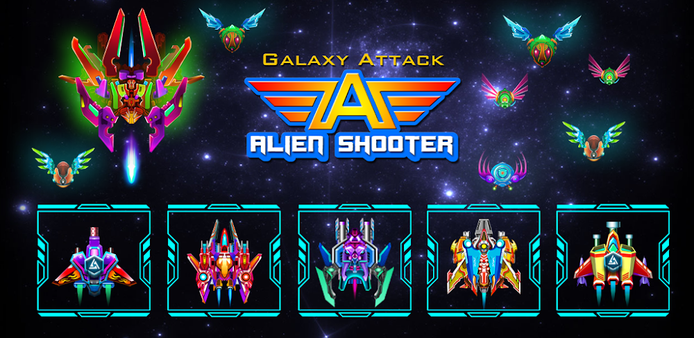 Galaxy Attack Alien Shooter MOD APK v60.4 (Unlimited Money, VIP Unlocked) Download