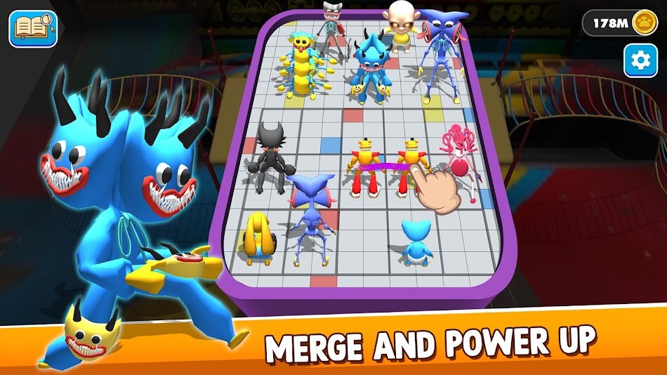 Merge Master Blue Monster v3.45.12 MOD APK (God Mod, 1 Hit Kill, High Reward) Download