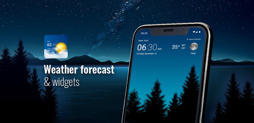 Transparent clock and weather MOD APK v7.20.0 (Premium Unlocked) Download