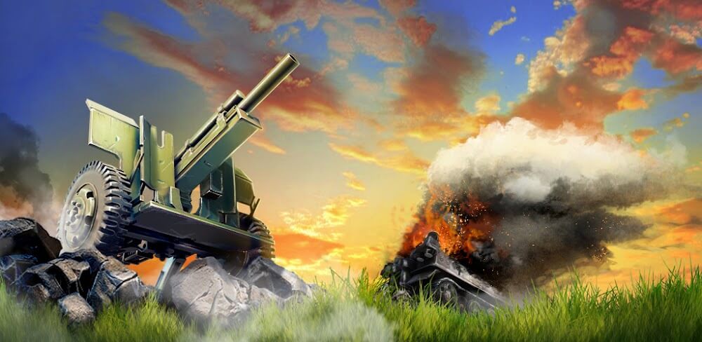 World of Artillery MOD APK v2.0.8 (No Reload, Freeze Gold, Unlock Cannon) Download