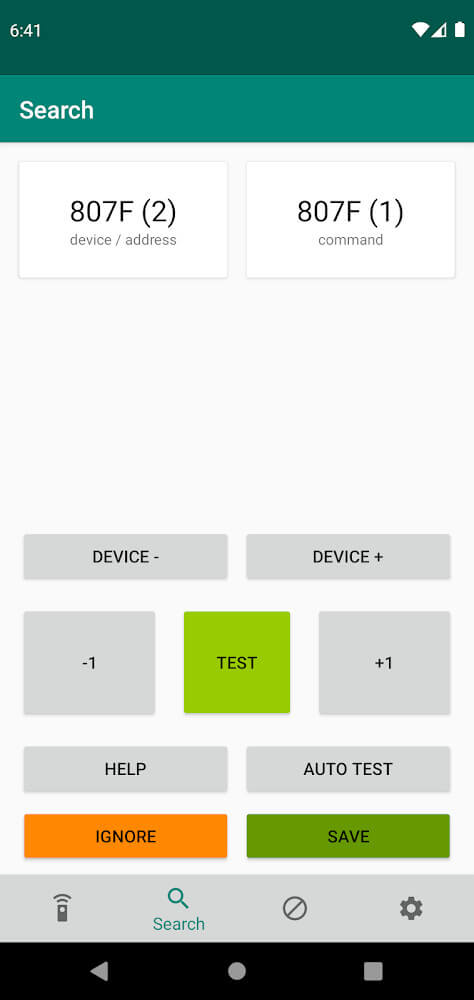 IR Code Finder NEC protocol